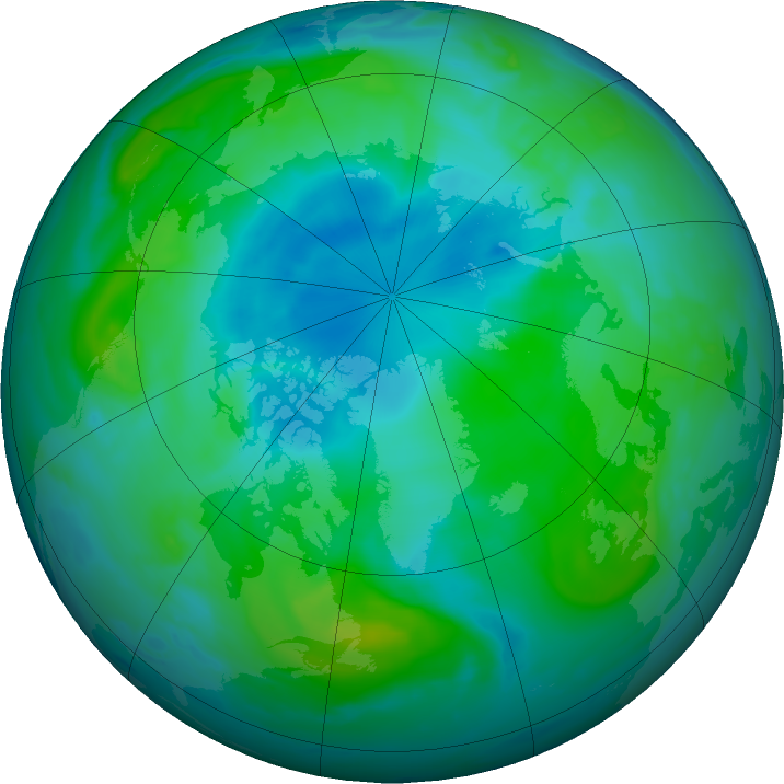 Arctic ozone map for 28 August 2020